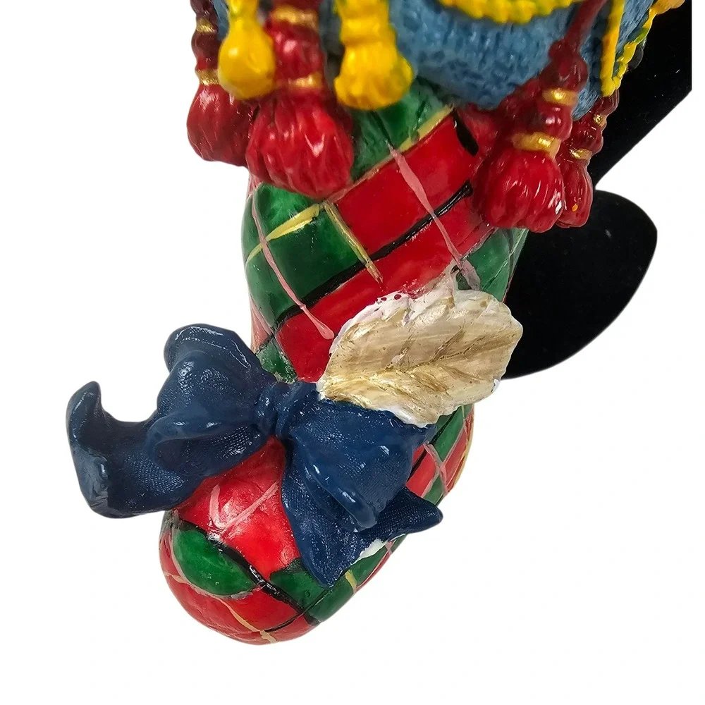 Resin Scottish‎ Stocking Ornament Boy Bagpipes Horse Christmas Decoration